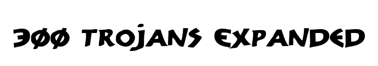 300 Trojans Expanded font preview