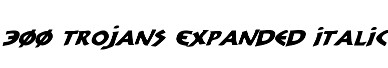 300 Trojans Expanded Italic font preview