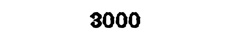 3000 font preview