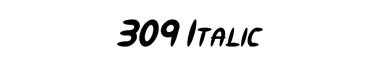 309 Italic font preview