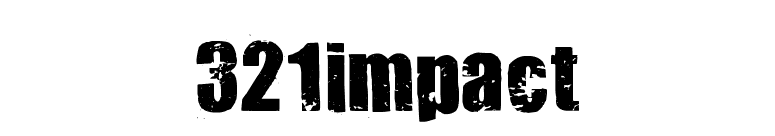 321impact font preview