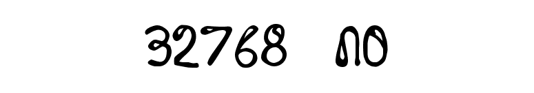 32768 NO font preview