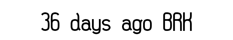 36 days ago BRK font preview