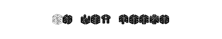 3D LET (BRK) font preview