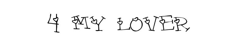 4 my lover font preview