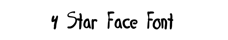 4 Star Face Font font preview