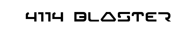 4114 Blaster font preview