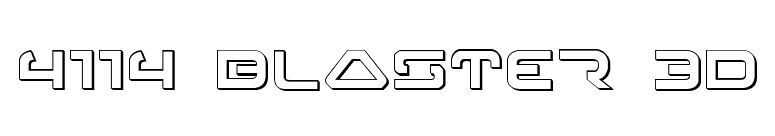4114 Blaster 3D font preview