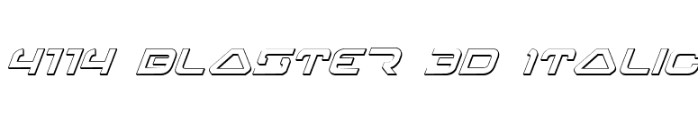 4114 Blaster 3D Italic font preview
