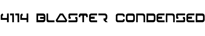 4114 Blaster Condensed font preview