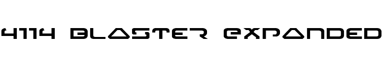 4114 Blaster Expanded font preview