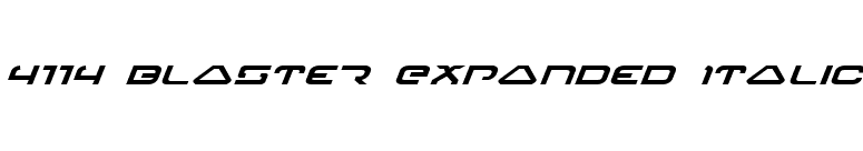 4114 Blaster Expanded Italic font preview