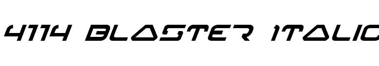 4114 Blaster Italic font preview