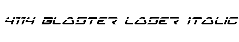 4114 Blaster Laser Italic font preview