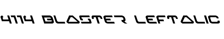 4114 Blaster Leftalic font preview