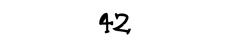 42 font preview