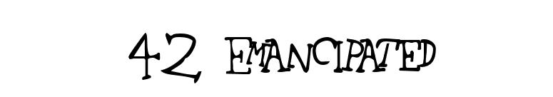 42 Emancipated font preview
