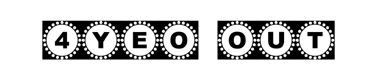 4YEO OUT font preview