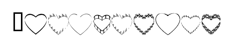 4YEOhearts font preview