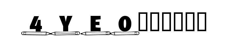 4YEOschool font preview