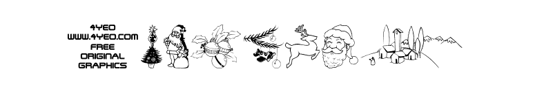 4YEOXMAS font preview