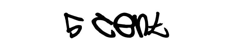 5 cent font preview
