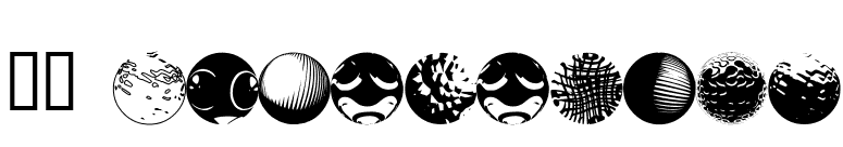 52 Sphereoids font preview