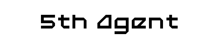 5th Agent font preview