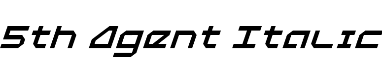 5th Agent Italic font preview