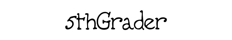 5thGrader font preview