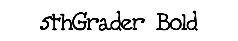 5thGrader Bold font preview