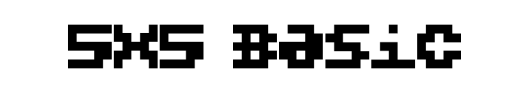 5X5 Basic font preview