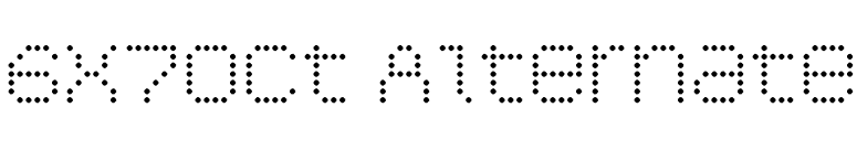 6x7oct Alternate font preview