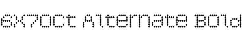 6x7oct Alternate Bold font preview