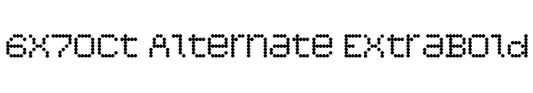 6x7oct Alternate ExtraBold font preview