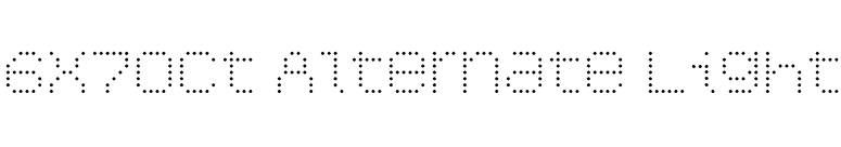 6x7oct Alternate Light font preview