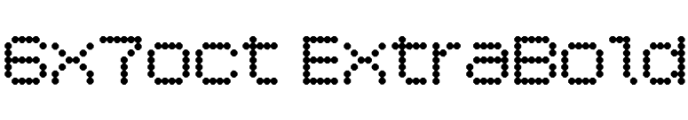 6x7oct ExtraBold font preview