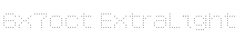 6x7oct ExtraLight font preview