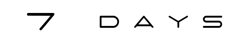 7 days font preview