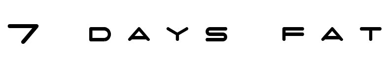 7 days fat font preview