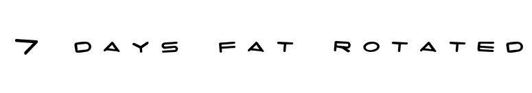 7 days fat rotated font preview