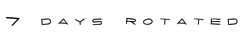 7 days rotated font preview