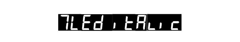 7LED italic font preview