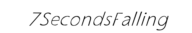 7SecondsFalling font preview