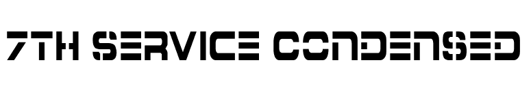 7th Service Condensed font preview