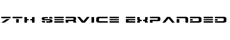 7th Service Expanded font preview
