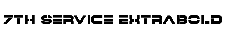 7th Service ExtraBold font preview