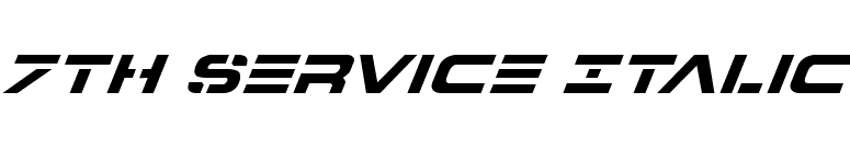 7th Service Italic font preview