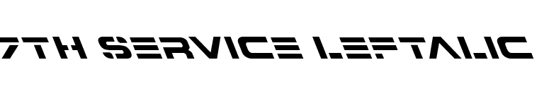7th Service Leftalic font preview