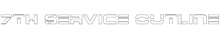 7th Service Outline font preview